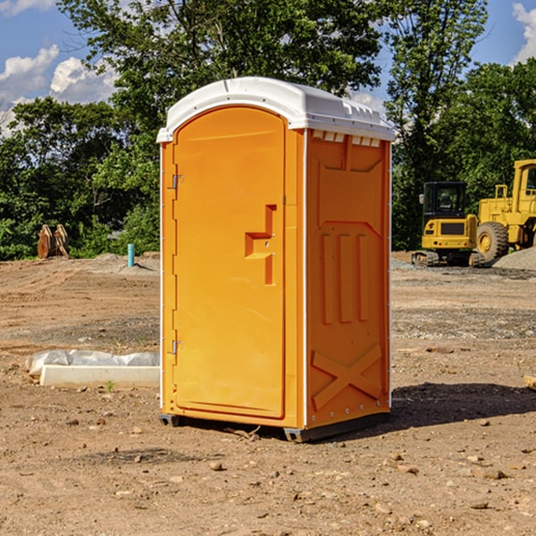 how often are the portable restrooms cleaned and serviced during a rental period in Winona